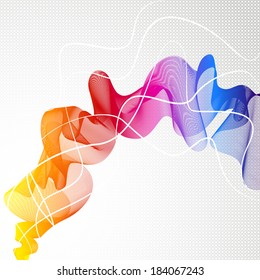 Abstract colorful background with wave of lines