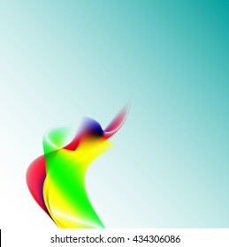 Abstract colorful background wave red