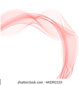 Abstract colorful background wave red