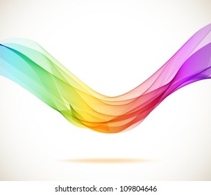 Abstract colorful background with wave, vector illustration