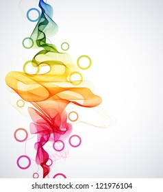 Abstract colorful background with wave, vector illustration for design