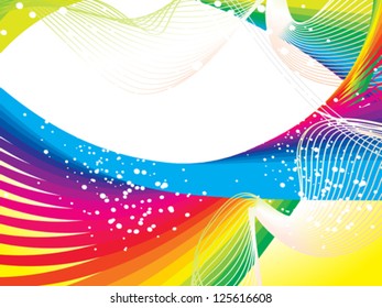 abstract colorful background with wave vector illustration