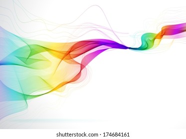 Abstract colorful background with wave VECTOR illustration