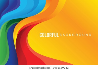 Abstract colorful background wave vector design concept