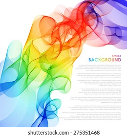 Abstract colorful background with wave, vector illustration