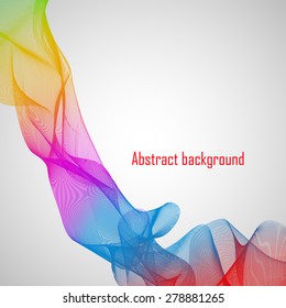 Abstract colorful background with wave. Vector illustration. Eps 10