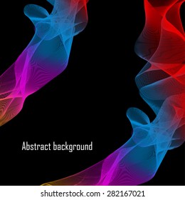 Abstract colorful background with wave. Vector illustration. Eps 10