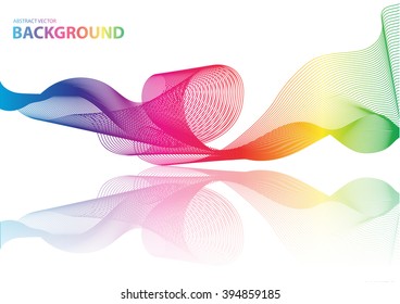 Abstract colorful background with wave vector 
