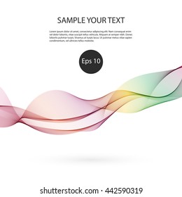 Abstract colorful background with wave vector