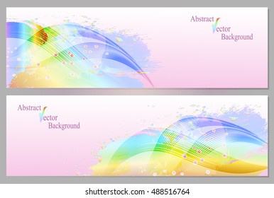 Abstract colorful background with waves. EPS10 vector illustration