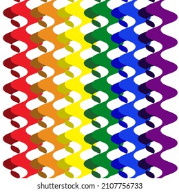 Abstract colorful background, waves, rainbow. Vector illustration.