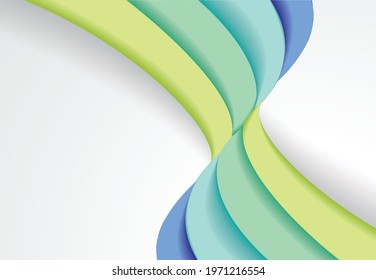 Abstract colorful  background with waves, vector design.
