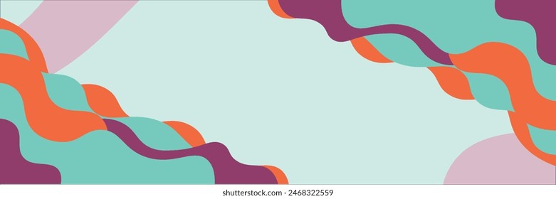 Abstract colorful background with wavy lines and dots. Vector illustration. modern.