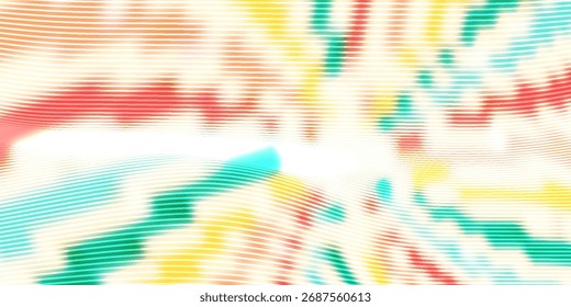 Fondo colorido Abstractas con líneas onduladas y patrón de degradado brillante en tonos rojos, amarillos, verdes y blancos,