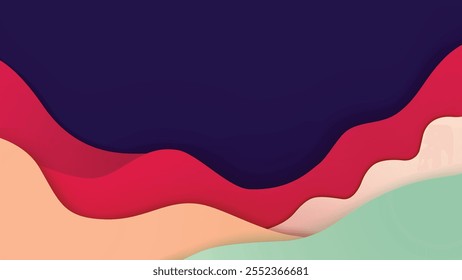 Abstrakter bunter Hintergrund wellige Form Textur Design Vektor