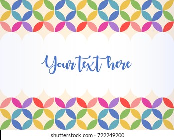Abstract colorful background with white copy space for your text. Vector illustration