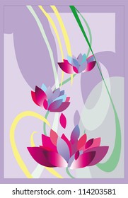 Abstract colorful background .with pink floral