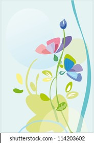 Abstract colorful background .with pink floral