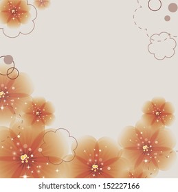 Abstract colorful background .with pink floral