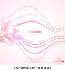 Abstract colorful background .with pink floral 