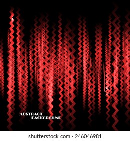 Abstract colorful background with zig zag lines, vector art Illustration