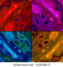 Abstract colorful backgrounds set isolated