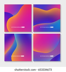 Abstract colorful backgrounds set. Vector mesh template. Design for greeting card, report, cover, book, print,poster,brochure,magazine