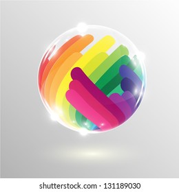 Abstract colorful ball