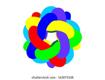 Abstract colorful ball vector.