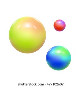 Abstract Colorful Balls or Spheres. Vector illustration