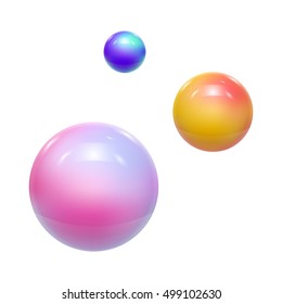 Abstract Colorful Balls or Spheres. Vector illustration