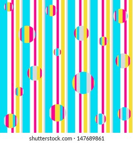 Abstract  colorful  balls with strips