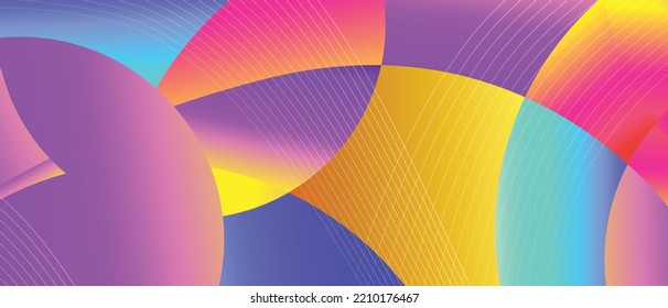 ilustración abstracta de fondo de banner colorido