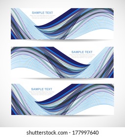 abstract colorful banner set Vector illustration
