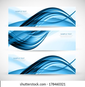 abstract colorful banner set Vector illustration