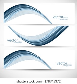 abstract colorful banner set Vector illustration