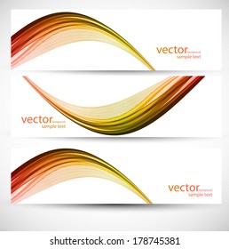 abstract colorful banner set Vector illustration