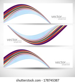 abstract colorful banner set Vector illustration