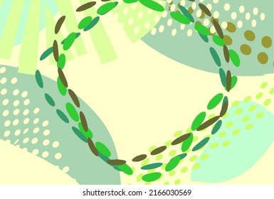 abstract colorful banner template with shades of green and brown. Green coffee design. a poster with a green background, spots, strokes, lines and elements. Layouts for printing, flyers, covers