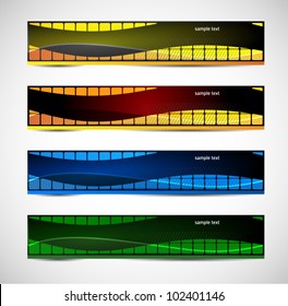 Abstract colorful banners