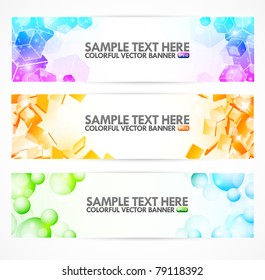 Abstract colorful banners with modern design