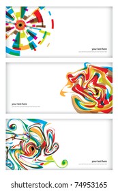 Abstract colorful banners with place for your text