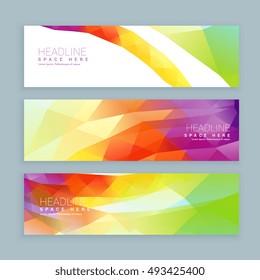 abstract colorful banners set