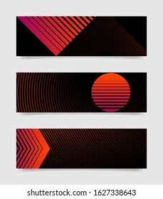 Abstract colorful banners template. Vector Eps10.