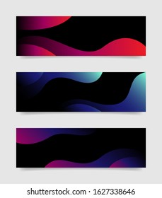 Abstract colorful banners template. Vector Eps10.