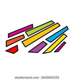 abstract colorful bar design vector illustration
