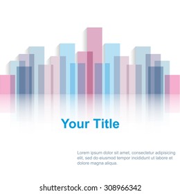 Abstract Colorful Bars Background With Reflection and Place for Text EPS 10 Vector