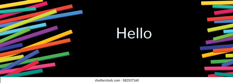 Abstract colorful bars composition background. Vector illustration presentation banner or business card design template.
