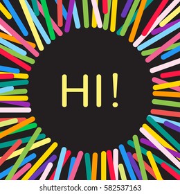 Abstract colorful bars composition background. Vector illustration presentation banner or business card design template.