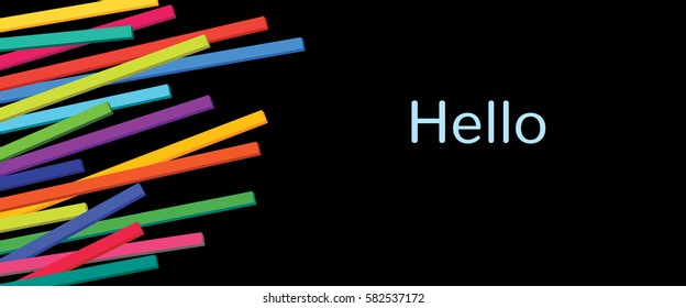 Abstract colorful bars composition background. Vector illustration presentation banner or business card design template.